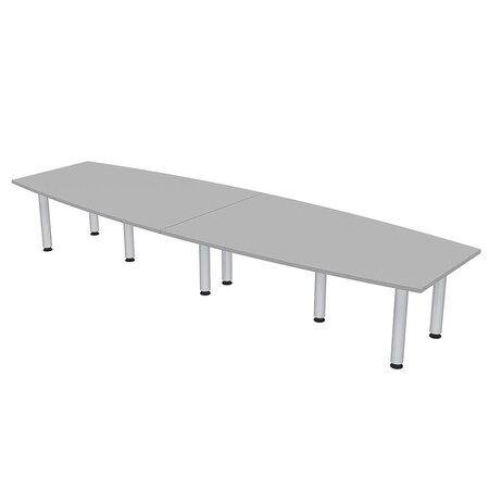 Skutchi Designs 45 in W, 144 in L, 29 in H, Engineered Wood Top, Grey HAR-BOT-46143-PT-01